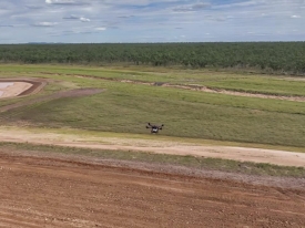 Drone seeding a seedbed in Queensland